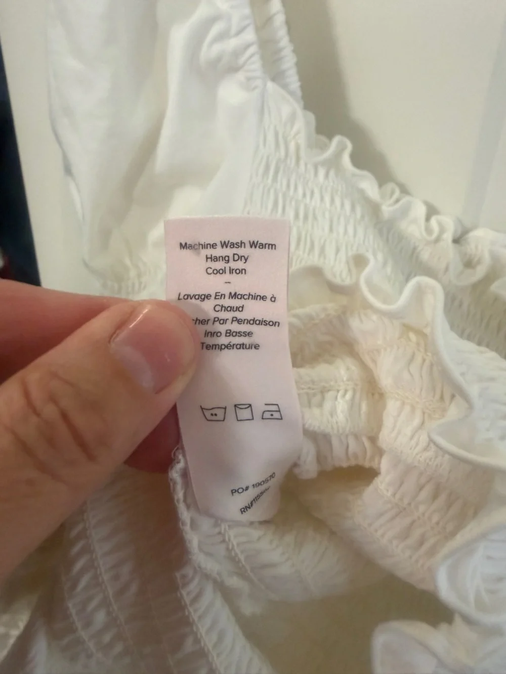 Like new designer Cinq a Sept White Smocked Puff Sleeve Square Neck Top size S. - Picture 8 of 12